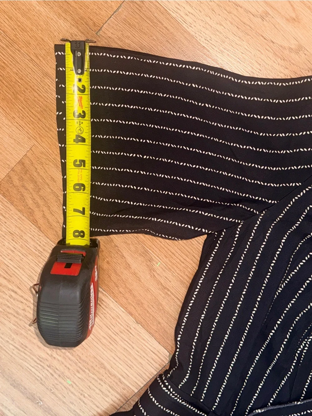 Equipment Black Pinstripe Belted Jumpsuit - Picture 6 of 8
